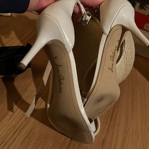 Sam Edelman white strappy heels
